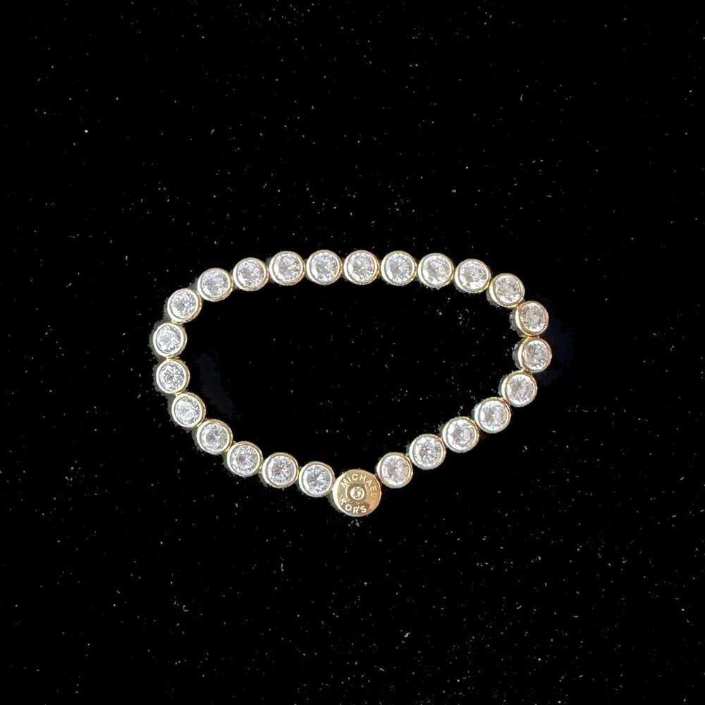 Michael Kors Gold Park Ave Tennis Crystal Bracelet - Picture 2 of 8